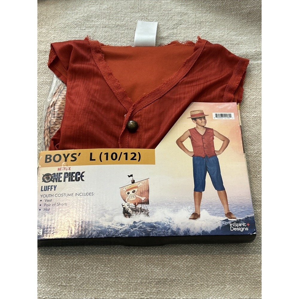 InSpirit Designs Netflix One Piece "Luffy" Halloween Costume Boys Size L 10/12